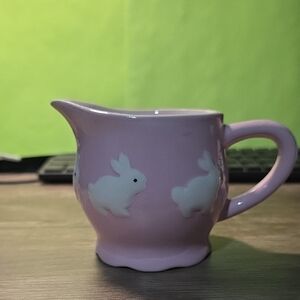 Pink Ceramic Bunny Creamer